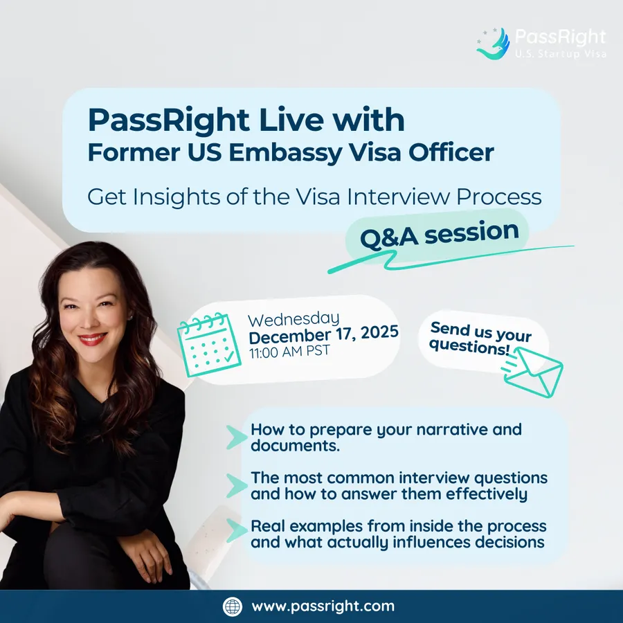 Exclusive Webinar with Former U.S. Embassy Visa Officer - event banner