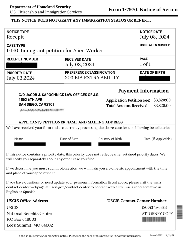 form 1-7970 notice of action